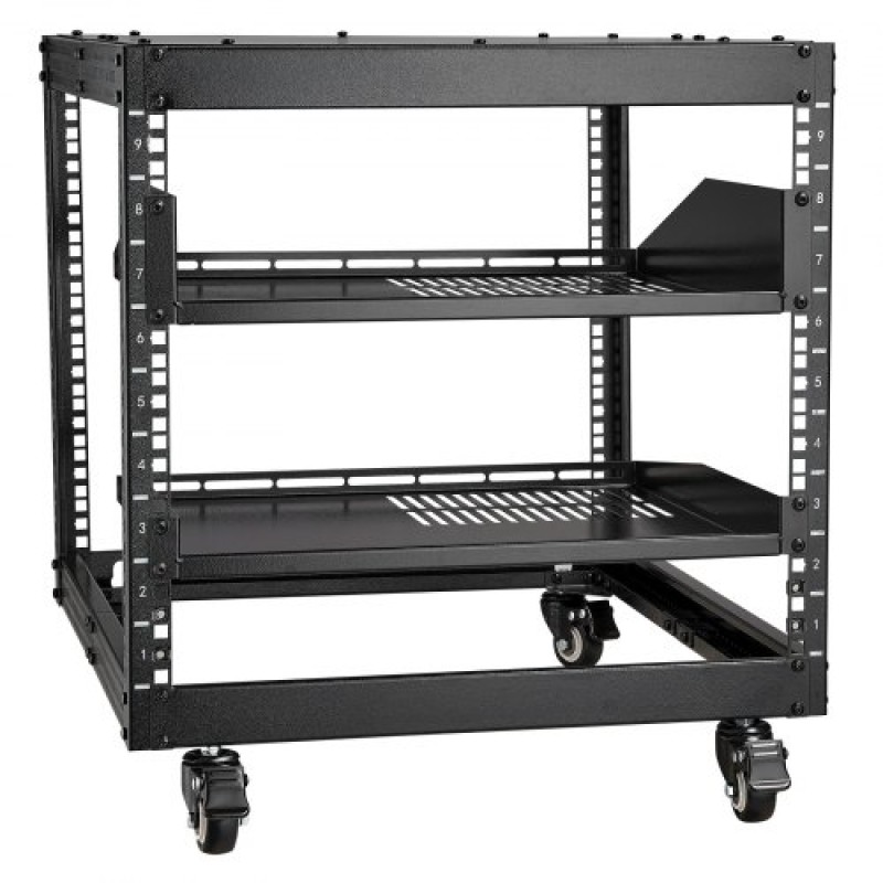 VEVOR 9U 4 Post Open Frame Server Rack Περίβλημα δικτύου 58,4-101,6 cm Ρυθμιζόμενο βάθος