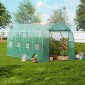 Θερμοκήπιο VEVOR Walk-in Tunnel, σήραγγα θερμοκηπίου Hoop House 14,6x6,4x6,3 ft, Hot House με σκελετό από γαλβανισμένο χάλυβα, πράσινο κάλυμμα PE, πόρτα με φερμουάρ και 8 παράθυρα για εξωτερικούς χώρους