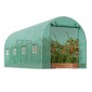 Θερμοκήπιο VEVOR Walk-in Tunnel, σήραγγα θερμοκηπίου Hoop House 14,6x6,4x6,3 ft, Hot House με σκελετό από γαλβανισμένο χάλυβα, πράσινο κάλυμμα PE, πόρτα με φερμουάρ και 8 παράθυρα για εξωτερικούς χώρους