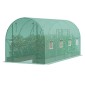 Θερμοκήπιο VEVOR Walk-in Tunnel, σήραγγα θερμοκηπίου Hoop House 14,6x6,4x6,3 ft, Hot House με σκελετό από γαλβανισμένο χάλυβα, πράσινο κάλυμμα PE, πόρτα με φερμουάρ και 8 παράθυρα για εξωτερικούς χώρους