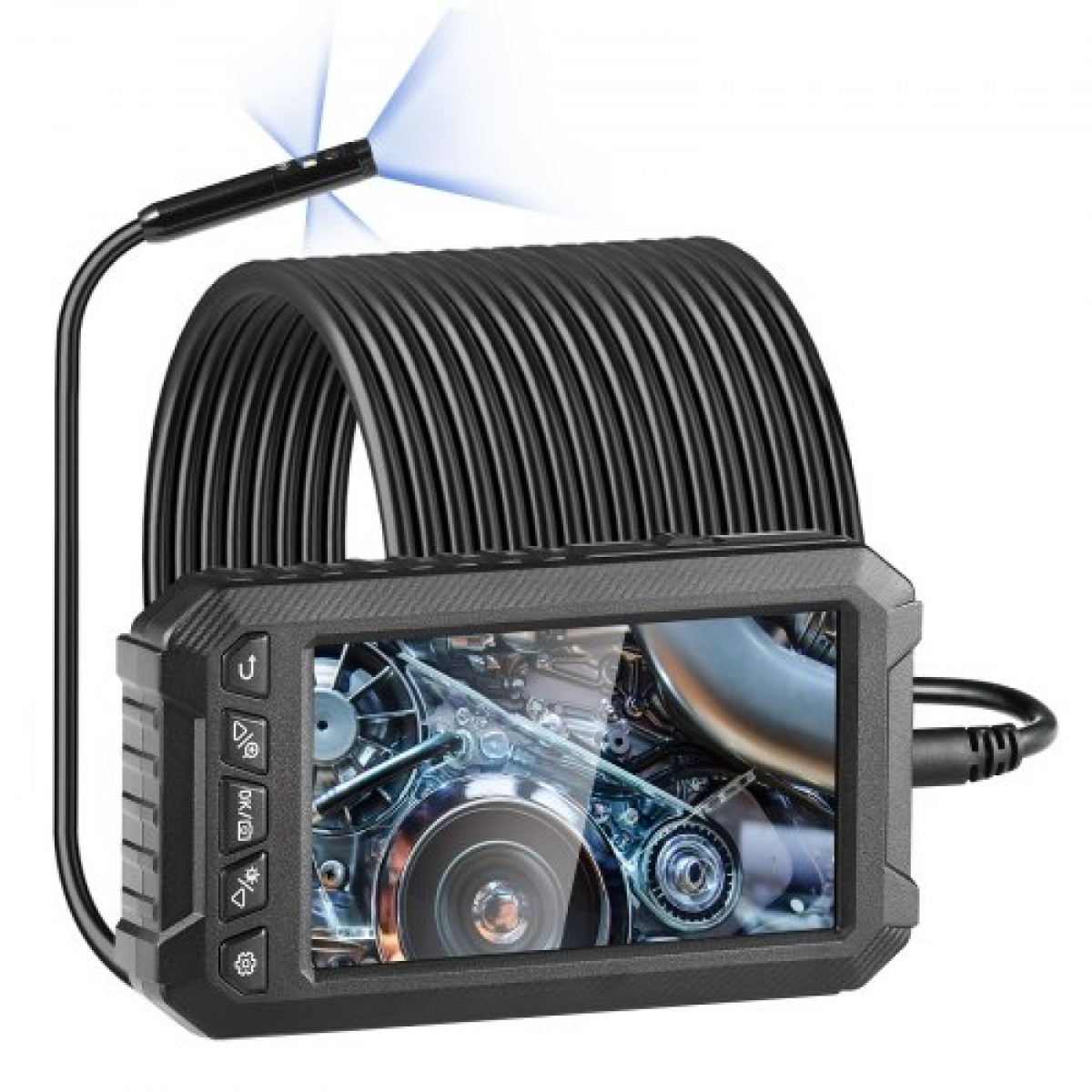VEVOR Endoscope Camera with Lights Triple Lens Borescope 1499,6 cm Cable 12,7 cm Screen
