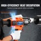 VEVOR Core Drill Machine 2,03-16 cm Dia 2000W Handheld Core Drill Rig for Mixing