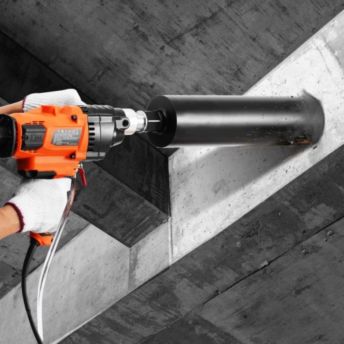 VEVOR Core Drill Machine 2,03-16 cm Dia 2000W Handheld Core Drill Rig for Mixing