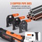 VEVOR Press Tool and Battery Kit, Press Tool, Electric Pipe Crimping Tool with V15, V22, V28 Jaws, Press Tool Kit με 2 τμχ μπαταρία 18V 4.0Ah, γρήγορο φορτιστή και θήκη μεταφοράς