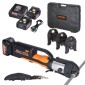 VEVOR Press Tool and Battery Kit, Press Tool, Electric Pipe Crimping Tool with V15, V22, V28 Jaws, Press Tool Kit με 2 τμχ μπαταρία 18V 4.0Ah, γρήγορο φορτιστή και θήκη μεταφοράς