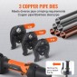 VEVOR Press Tool and Battery Kit, Press Tool, Electric Pipe Crimping Tool with V15, V22, V28 Jaws, Press Tool Kit με 2 τμχ μπαταρία 18V 2.0Ah, γρήγορο φορτιστή και θήκη μεταφοράς