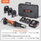 VEVOR Press Tool and Battery Kit, Press Tool, Electric Pipe Crimping Tool with V15, V22, V28 Jaws, Press Tool Kit με 2 τμχ μπαταρία 18V 2.0Ah, γρήγορο φορτιστή και θήκη μεταφοράς