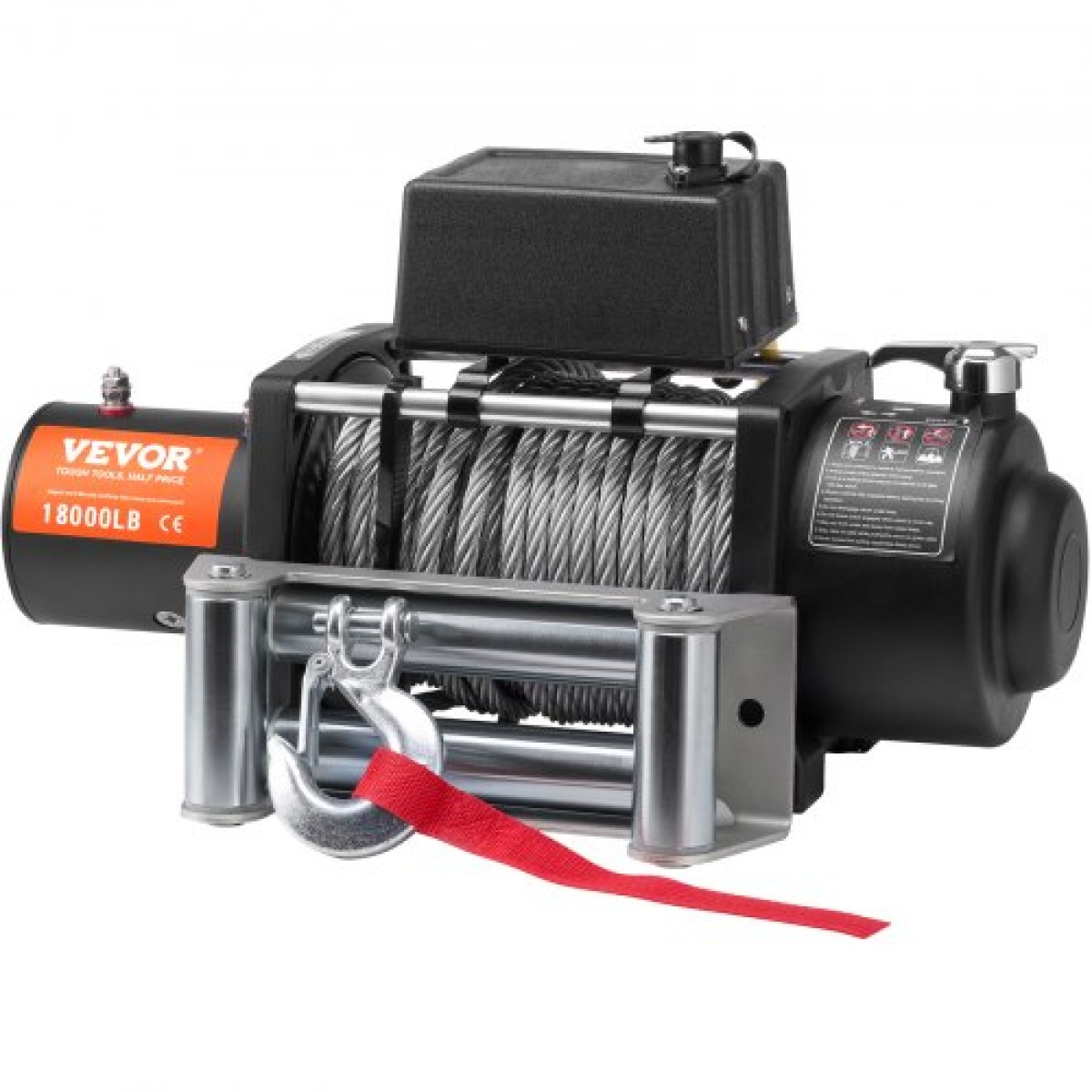 VEVOR Electric Winch Truck 8.164,7 kg Ατσάλινο καλώδιο IP65 αδιάβροχο τηλεχειριστήριο