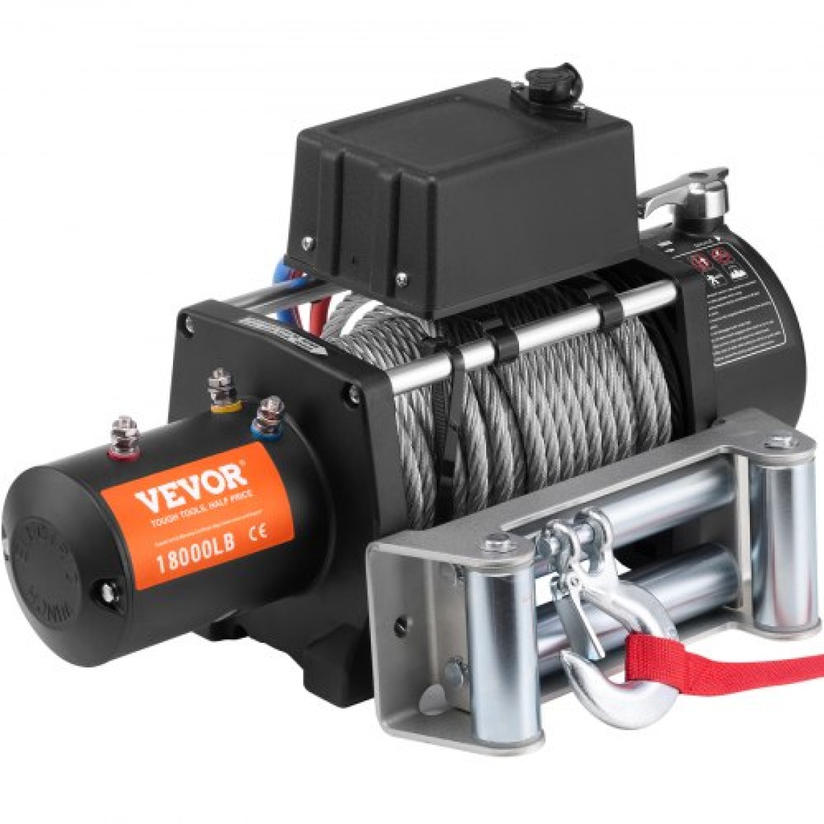 VEVOR Electric Winch Truck 8.164,7 kg Ατσάλινο καλώδιο IP65 αδιάβροχο τηλεχειριστήριο