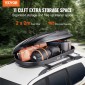 VEVOR Rooftop Cargo Carrier, 11 Cubic Feet Roof Cargo Box, ABS Hard Shell Roof Box, με άνοιγμα διπλής όψης και 2 ενισχυμένους ιμάντες, Αεροδυναμική, Κατάλληλη για τις περισσότερες Crossbar, για Αυτοκίνητο, Βαγόνι, SUV, Μαύρο
