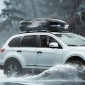 VEVOR Rooftop Cargo Carrier, 11 Cubic Feet Roof Cargo Box, ABS Hard Shell Roof Box, με άνοιγμα διπλής όψης και 2 ενισχυμένους ιμάντες, Αεροδυναμική, Κατάλληλη για τις περισσότερες Crossbar, για Αυτοκίνητο, Βαγόνι, SUV, Μαύρο