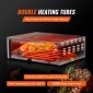 Ηλεκτρικός φούρνος πίτσας VEVOR, 12 ιντσών, 1500 W, εύρος θερμοκρασίας 0-300°C, κατασκευή από ανοξείδωτο χάλυβα και δίσκος για ψίχουλα που καθαρίζεται εύκολα, κατάλληλος τόσο για επαγγελματική όσο και για οικιακή χρήση