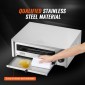 Ηλεκτρικός φούρνος πίτσας VEVOR, 12 ιντσών, 1500 W, εύρος θερμοκρασίας 0-300°C, κατασκευή από ανοξείδωτο χάλυβα και δίσκος για ψίχουλα που καθαρίζεται εύκολα, κατάλληλος τόσο για επαγγελματική όσο και για οικιακή χρήση