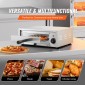 Ηλεκτρικός φούρνος πίτσας VEVOR, 12 ιντσών, 1500 W, εύρος θερμοκρασίας 0-300°C, κατασκευή από ανοξείδωτο χάλυβα και δίσκος για ψίχουλα που καθαρίζεται εύκολα, κατάλληλος τόσο για επαγγελματική όσο και για οικιακή χρήση