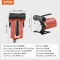 Αντλία μεταφοράς καυσίμου VEVOR, 12V DC 30L/min (8 GPM) 124W (1/6 HP), Φορητή ηλεκτρική αντλία μεταφοράς ντίζελ με ακροφύσιο αυτόματης απενεργοποίησης καυσίμου, μακρύς εύκαμπτος σωλήνας εισόδου & εξόδου για μείγματα βενζίνης, ντίζελ, κηροζίνης, μεθανό