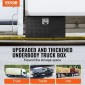 VEVOR Underbody Truck Box, 36" x 17" x 18" Pickup Storage Box, Heavy Duty Diamond Plate Tool Box με κλειδαριά και κλειδιά, Αδιάβροχο κουτί αποθήκευσης τρέιλερ με μάνταλο T-handle για φορτηγό, φορτηγό, τρέιλερ