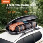 VEVOR Rooftop Cargo Carrier, 8 Cubic Feet Roof Cargo Box, ABS Hard Shell Roof Box, με άνοιγμα διπλής όψης και 2 ενισχυμένους ιμάντες, Αεροδυναμική, Κατάλληλη για τις περισσότερες Crossbar, για Αυτοκίνητο, Βαγόνι, SUV, Μαύρο