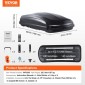 VEVOR Rooftop Cargo Carrier, 8 Cubic Feet Roof Cargo Box, ABS Hard Shell Roof Box, με άνοιγμα διπλής όψης και 2 ενισχυμένους ιμάντες, Αεροδυναμική, Κατάλληλη για τις περισσότερες Crossbar, για Αυτοκίνητο, Βαγόνι, SUV, Μαύρο