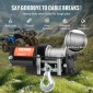 VEVOR Ηλεκτρικό βαρούλκο ATV UTV 907,2 kg Ατσάλινο καλώδιο IP 55 Αδιάβροχο ενσύρματο χειριστήριο