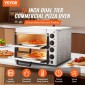 VEVOR Επαγγελματικός Πάγκος Φούρνος Πίτσας Ηλεκτρικός Φούρνος Πίτσας για 40,6 εκ. Πίτσα Εσωτερικός