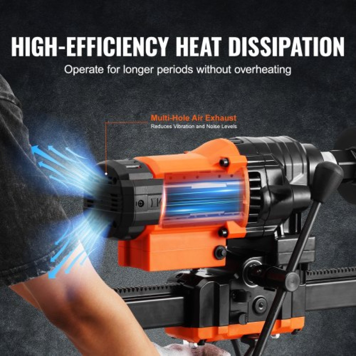 Μηχάνημα τρυπανιού VEVOR Core 2,03-20,1 cm Diamond Core Drill Rig with Stand Dia 3000W