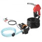 Αντλία μεταφοράς καυσίμου VEVOR, 12V DC 57L/min (15 GPM) 186W (1/4 HP), Φορητή ηλεκτρική αντλία μεταφοράς ντίζελ με ακροφύσιο καυσίμου αυτόματης απενεργοποίησης, μακρύς εύκαμπτος σωλήνας εισόδου & εξόδου για μείγματα βενζίνης, ντίζελ, κηροζίνης, μεθαν