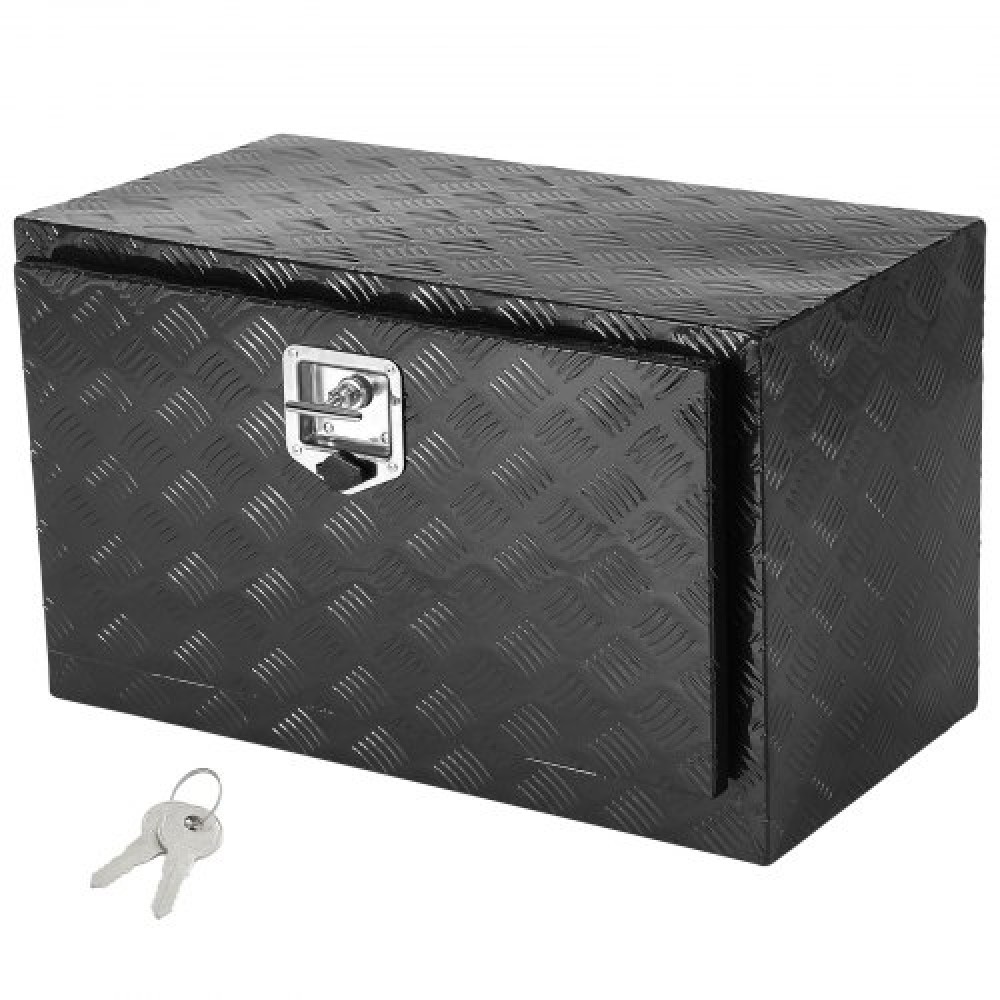 VEVOR Underbody Truck Box, 30" x 17" x 18" Pickup Storage Box, Heavy Duty Diamond Plate Tool Box με κλειδαριά και κλειδιά, Αδιάβροχο κουτί αποθήκευσης τρέιλερ με μάνταλο T-handle για φορτηγό, φορτηγό, ρυμουλκούμενο