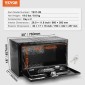 VEVOR Underbody Truck Box, 30" x 17" x 18" Pickup Storage Box, Heavy Duty Diamond Plate Tool Box με κλειδαριά και κλειδιά, Αδιάβροχο κουτί αποθήκευσης τρέιλερ με μάνταλο T-handle για φορτηγό, φορτηγό, ρυμουλκούμενο