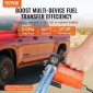 Αντλία μεταφοράς καυσίμου VEVOR, 12V DC 19L/min (5,3 GPM) 75W (1/10 HP), φορητή ηλεκτρική αντλία μεταφοράς ντίζελ με ακροφύσιο καυσίμου αυτόματης απενεργοποίησης, μακρύς σωλήνας εισόδου & εξόδου για μείγματα βενζίνης, ντίζελ, κηροζίνης, μεθανόλης