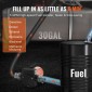 Αντλία μεταφοράς καυσίμου VEVOR, 12V DC 19L/min (5,3 GPM) 75W (1/10 HP), φορητή ηλεκτρική αντλία μεταφοράς ντίζελ με ακροφύσιο καυσίμου αυτόματης απενεργοποίησης, μακρύς σωλήνας εισόδου & εξόδου για μείγματα βενζίνης, ντίζελ, κηροζίνης, μεθανόλης