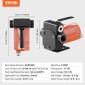 Αντλία μεταφοράς καυσίμου VEVOR, 12V DC 19L/min (5,3 GPM) 75W (1/10 HP), φορητή ηλεκτρική αντλία μεταφοράς ντίζελ με ακροφύσιο καυσίμου αυτόματης απενεργοποίησης, μακρύς σωλήνας εισόδου & εξόδου για μείγματα βενζίνης, ντίζελ, κηροζίνης, μεθανόλης