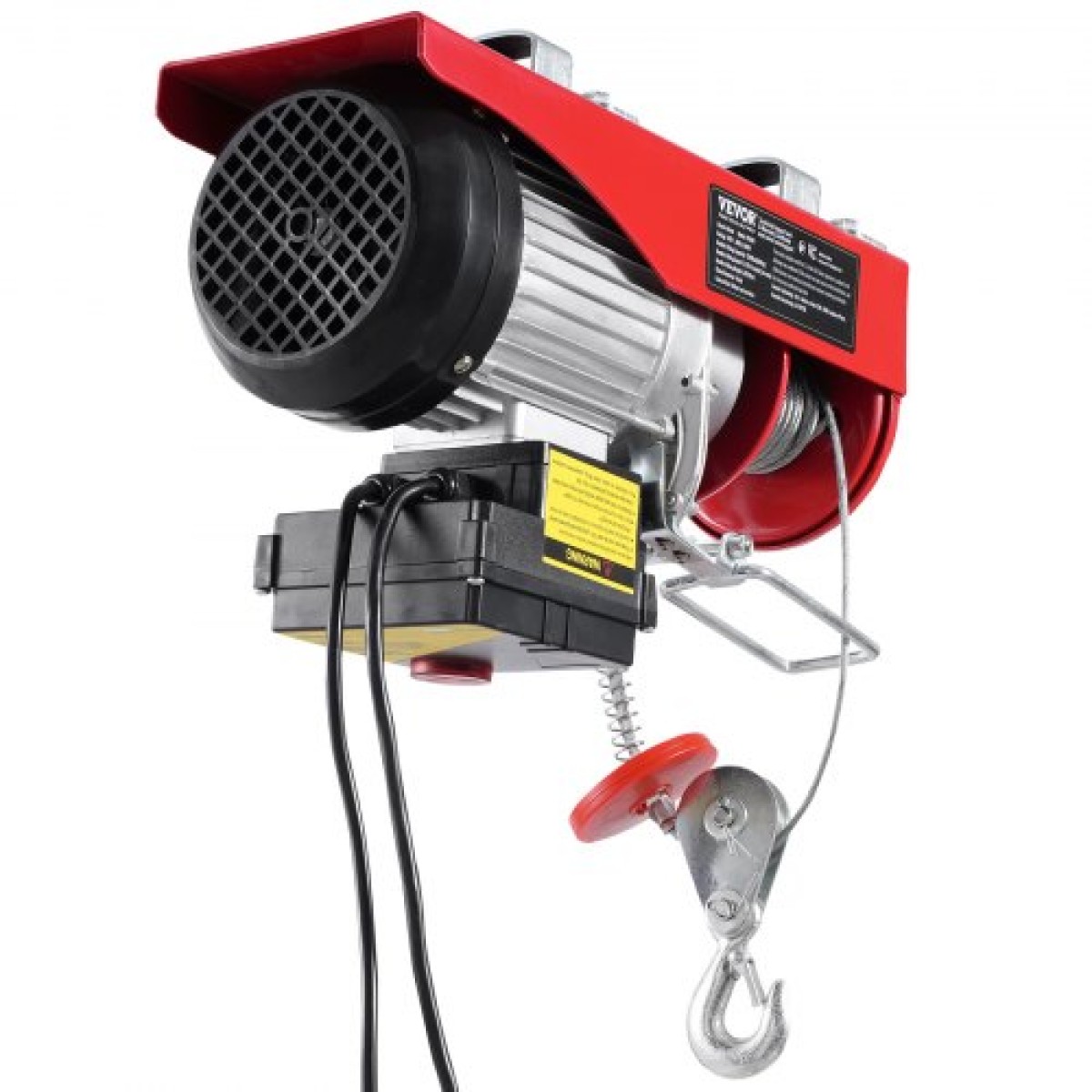 Βαρούλκο γερανού VEVOR Electric Hoist 598,7 kg 9997,4 cm Ασύρματο & 426,7 cm Ενσύρματο τηλεχειριστήριο