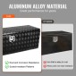 VEVOR Underbody Truck Box, 60" x 17" x 18" Pickup Storage Box, Heavy Duty Diamond Plate Tool Box με κλειδαριά και κλειδιά, αδιάβροχο κουτί αποθήκευσης τρέιλερ με μάνταλο T-handle για φορτηγό, φορτηγό, ρυμουλκούμενο