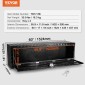 VEVOR Underbody Truck Box, 60" x 17" x 18" Pickup Storage Box, Heavy Duty Diamond Plate Tool Box με κλειδαριά και κλειδιά, αδιάβροχο κουτί αποθήκευσης τρέιλερ με μάνταλο T-handle για φορτηγό, φορτηγό, ρυμουλκούμενο