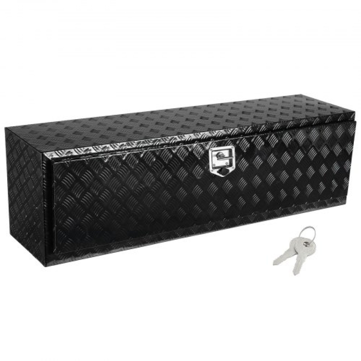 VEVOR Underbody Truck Box, 60" x 17" x 18" Pickup Storage Box, Heavy Duty Diamond Plate Tool Box με κλειδαριά και κλειδιά, αδιάβροχο κουτί αποθήκευσης τρέιλερ με μάνταλο T-handle για φορτηγό, φορτηγό, ρυμουλκούμενο