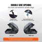VEVOR Rooftop Cargo Carrier, 14 Cubic Feet Roof Cargo Box, ABS Hard Shell Roof Box, με άνοιγμα διπλής όψης και 2 ενισχυμένους ιμάντες, Αεροδυναμική, Κατάλληλη για τις περισσότερες Crossbar, για Αυτοκίνητο, Βαγόνι, SUV, Μαύρο