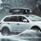 VEVOR Rooftop Cargo Carrier, 14 Cubic Feet Roof Cargo Box, ABS Hard Shell Roof Box, με άνοιγμα διπλής όψης και 2 ενισχυμένους ιμάντες, Αεροδυναμική, Κατάλληλη για τις περισσότερες Crossbar, για Αυτοκίνητο, Βαγόνι, SUV, Μαύρο