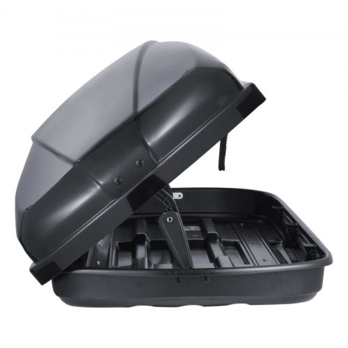 VEVOR Rooftop Cargo Carrier, 14 Cubic Feet Roof Cargo Box, ABS Hard Shell Roof Box, με άνοιγμα διπλής όψης και 2 ενισχυμένους ιμάντες, Αεροδυναμική, Κατάλληλη για τις περισσότερες Crossbar, για Αυτοκίνητο, Βαγόνι, SUV, Μαύρο