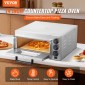 VEVOR Επαγγελματικός Πάγκος Φούρνος Πίτσας Ηλεκτρικός Φούρνος Πίτσας για 35,56 εκ. Πίτσα Εσωτερικός