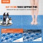 VEVOR Modular Interlocking Cushion, 55 Pack 30 x 30 cm Splicing Drinage Mats, Μαλακό PVC Πλακάκια δαπέδου αποχέτευσης, Αντιολισθητικές οπές αποστράγγισης για τουαλέτα, Μπάνιο, Κουζίνα, Πισίνα, Υγρό Χώρο, Μπλε