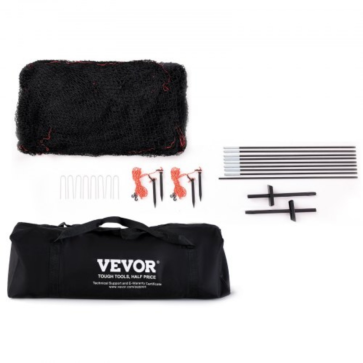 VEVOR Baseball Batting Cage, Softball και Baseball Batting Cage Net and Frame, Practice Portable Cage Net with Carry Bag, Heavy Duty Enclosed Pitching Cage, for Backyard Batting Hitting Training, 40FT