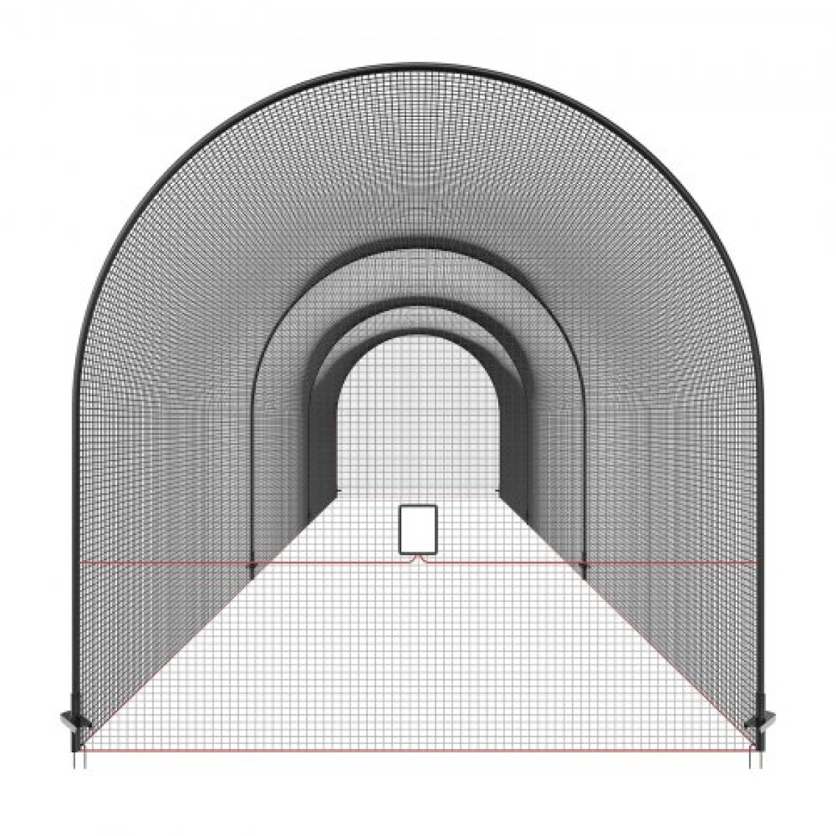 VEVOR Baseball Batting Cage, Softball και Baseball Batting Cage Net and Frame, Practice Portable Cage Net with Carry Bag, Heavy Duty Enclosed Pitching Cage, for Backyard Batting Hitting Training, 40FT