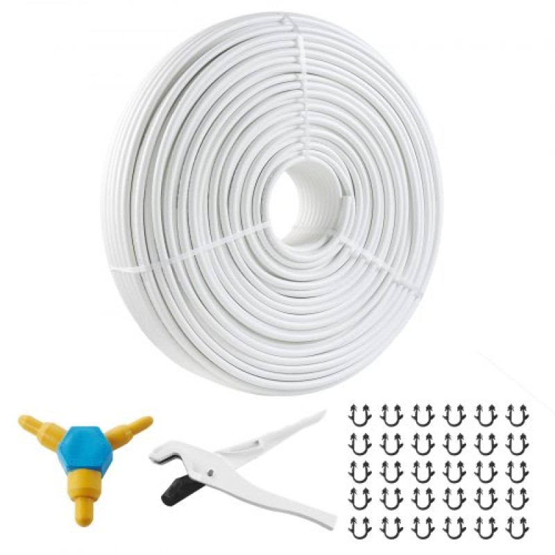 Σωλήνας VEVOR PEX-AL-PEX, 300 m, διάμετρος 16 mm, Σύνθετος σωλήνας Αλουμινίου-Πλαστικού Οξυγόνου Barriant Radiant Floor Pipe PEX, 2 mm Πάχος Radiant Heat Floor Plumbing Eσωτερικό στρώμα αλουμινίου Σωλήνας PEX Tubing