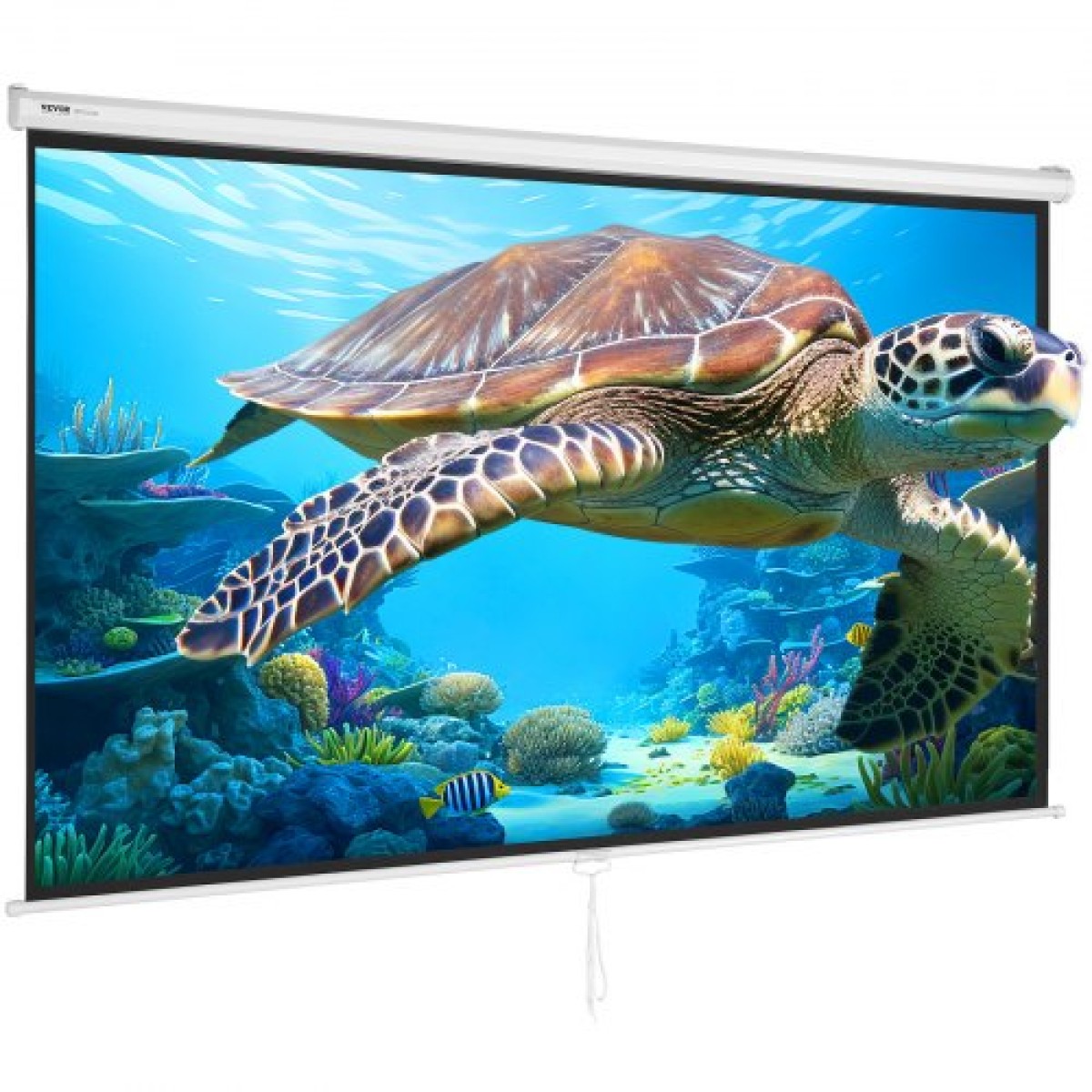VEVOR Χειροκίνητη Οθόνη Προβολέα 100 ιντσών 16:9 4K 1080 HD αναδιπλούμενη οθόνη προβολής, Φορητή οθόνη προβολής με αυτόματο κλείδωμα, Φορητή οθόνη ταινίας προβολέα για Οικογενειακό Home Office Theatre
