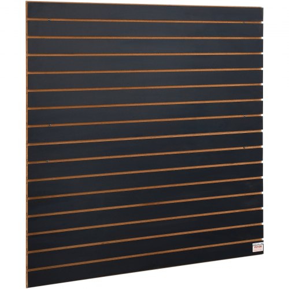 Πάνελ VEVOR Slatwall, 4 πόδια x 2 πόδια Μαύρα πάνελ τοίχου γκαράζ 24" Υ x 48" L (Σετ 2 πάνελ), Οθόνη βαρέως τύπου πάνελ οργάνωσης τοίχου γκαράζ για κατάστημα λιανικής, τοίχο γκαράζ και οργάνωση αποθήκευσης χειροτεχνίας