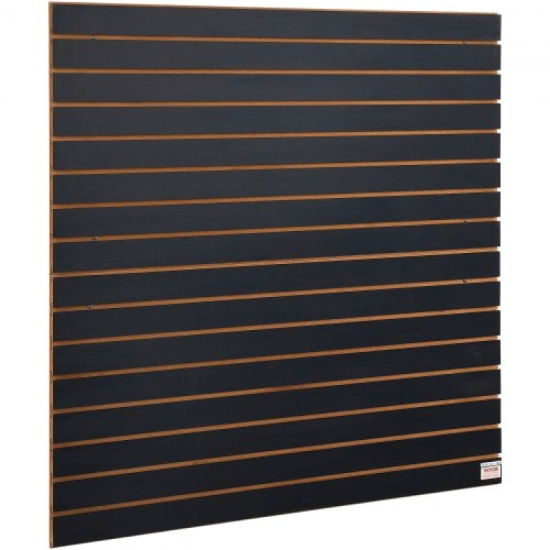 Πάνελ VEVOR Slatwall, 4 πόδια x 2 πόδια Μαύρα πάνελ τοίχου γκαράζ 24" Υ x 48" L (Σετ 2 πάνελ), Οθόνη βαρέως τύπου πάνελ οργάνωσης τοίχου γκαράζ για κατάστημα λιανικής, τοίχο γκαράζ και οργάνωση αποθήκευσης χειροτεχνίας