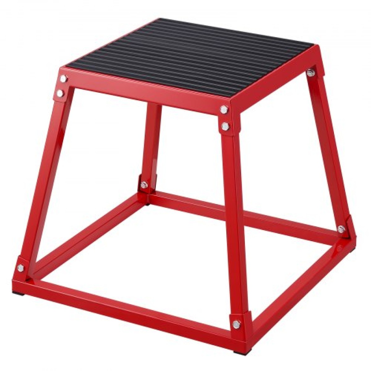 VEVOR Plyometric Jump Box, 18 Inch Plyo Box, Steel Plyometric Platform and Jumping Agility Box, Anti-slip Fitness Step Up Box for Home Gym Training, Conditioning Strength Training, Κόκκινο