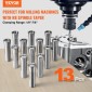 VEVOR 13 pcs Precision R8 Collet Set, 1/8" - 7/8", 45# Mill Collet Chuck 0,0012"/30μm TIR with 13 Labeled Storage Boxes, for Milling Machine Drill Presses Boring Machine Machining Center