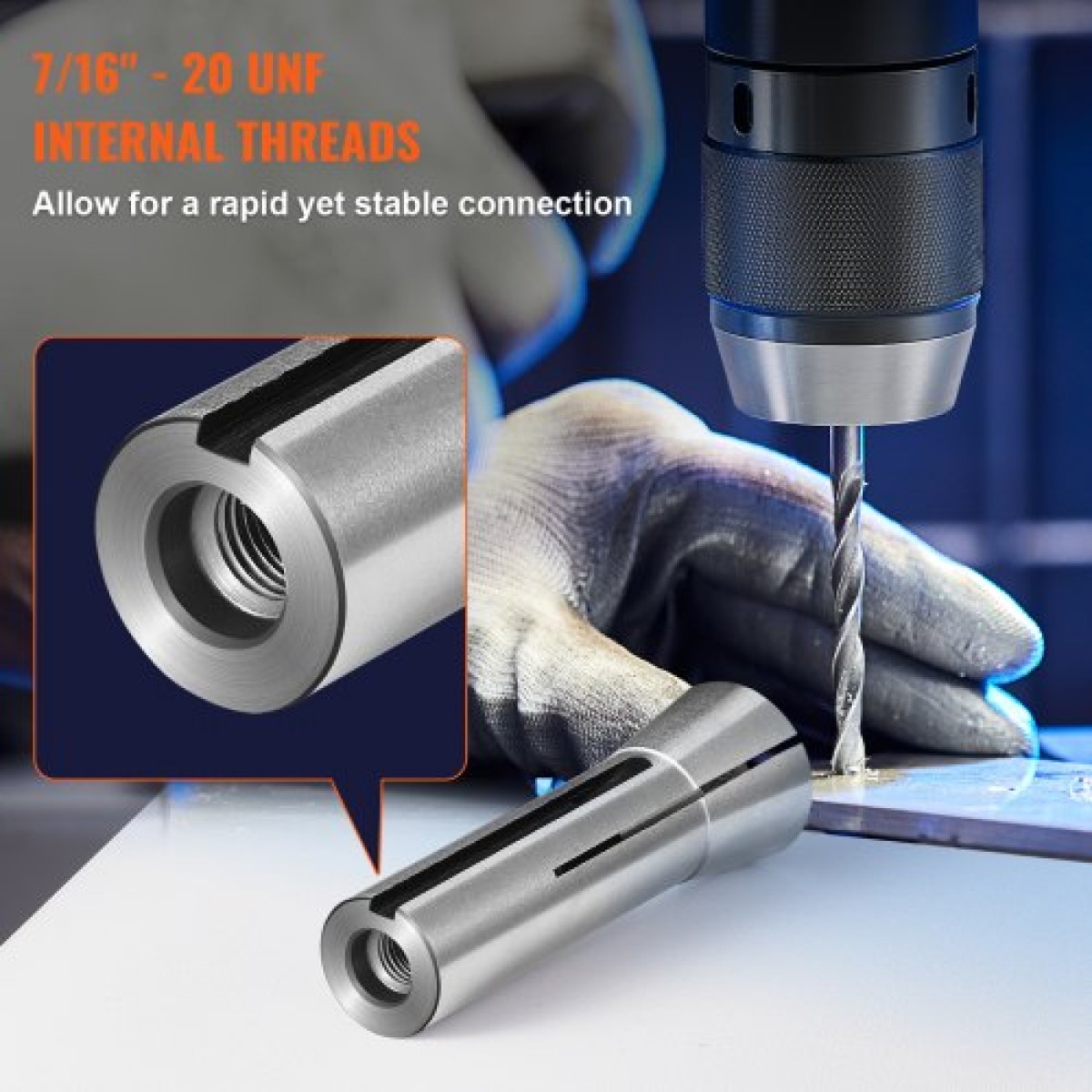 VEVOR 13 pcs Precision R8 Collet Set, 1/8" - 7/8", 45# Mill Collet Chuck 0,0012"/30μm TIR with 13 Labeled Storage Boxes, for Milling Machine Drill Presses Boring Machine Machining Center