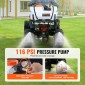 VEVOR ATV Spot Sprayer, 15,9 Gal/60 L ATV/UTV Broadcast sprayer with A Nozzle Boom, Pump Weed Sprayer 12 V with Water Repot, 1,9 GPM Rate, Ρυθμιζόμενος 0-72 PSI, 20FT σωλήνας, Λευκό